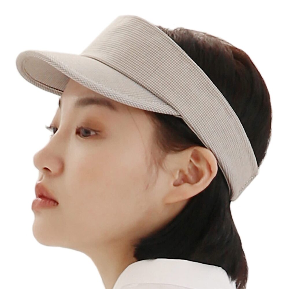 9133 Summer Sun Beach Cap Back Side Metal Size Adjustable Hound Tooth